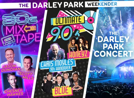 The Darley Park Weekender 2024, Ultimate 90s, 80s Mix Tape and The Darley Park Concert.