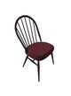 Upholstered Windsor Dining Chair in Maroon & C748