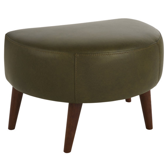 Image of Hug Footstool in DK & L1103 Leather