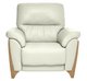 Enna Recliner Armchair CM Oak  & L904 Cream Leather