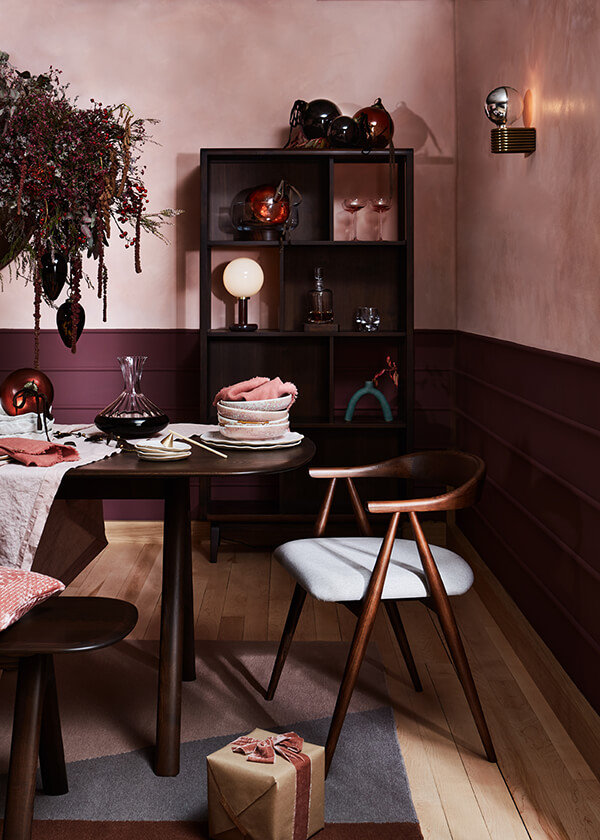 Photography: Lol Johnson Photography @still_loljohnsonphotography Lugo dining chair and open shelving unit in dark wood stain