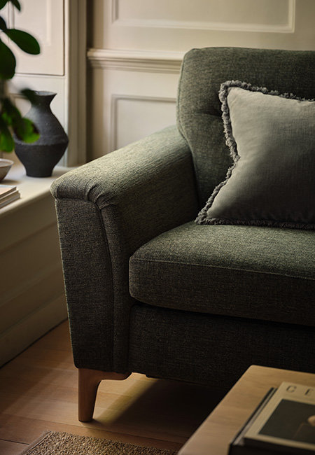 Sandford sofa with matching scatter cushion in H121 fabric Sandford sofa with matching scatter cushion in H121 fabric