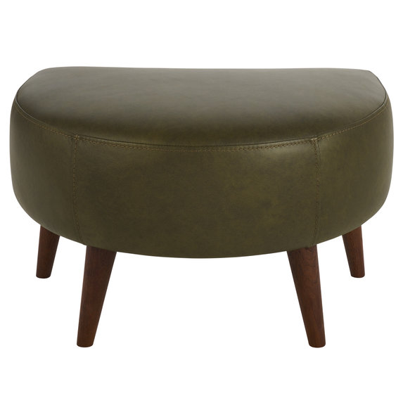 Image of Hug Footstool in DK & L1103 Leather