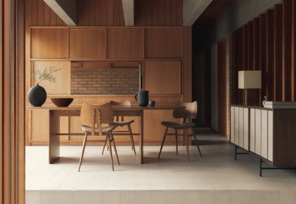 A selection of L.Ercolani furniture products on display