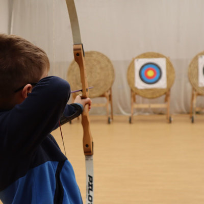 distance shot with target in background