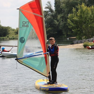 child windsurfing