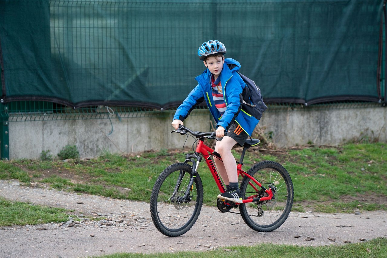 boy cycling
