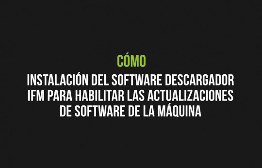 Instalación del software Descargador IFM