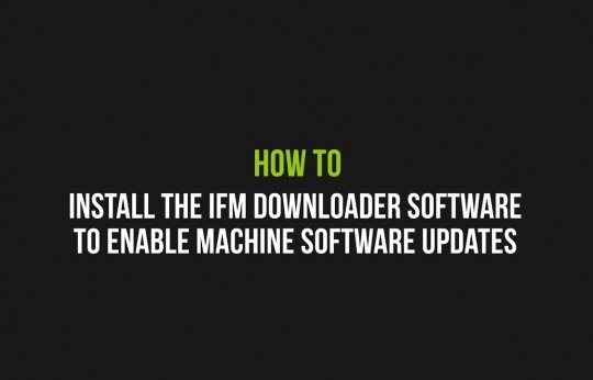 How to Install the IFM Downloader software