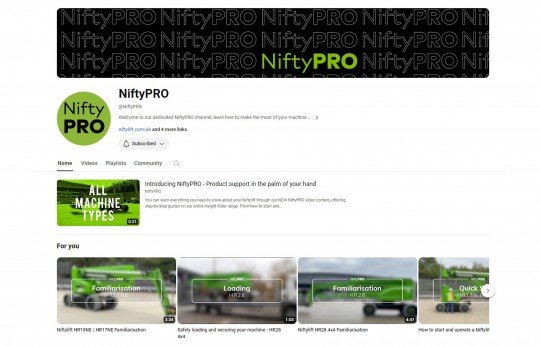 NiftyPRO: Wissen und Sicherheit für Niftylift-Besitzer und -Bediener erhöhen