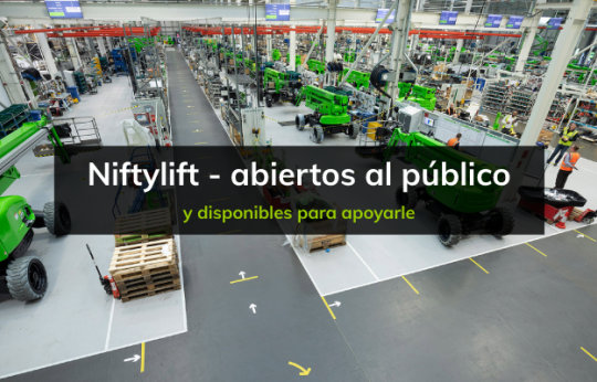 Niftylift está 'Abierto al público' con el reinicio de la fabricación