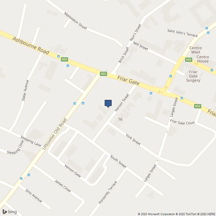 Map showing location of property