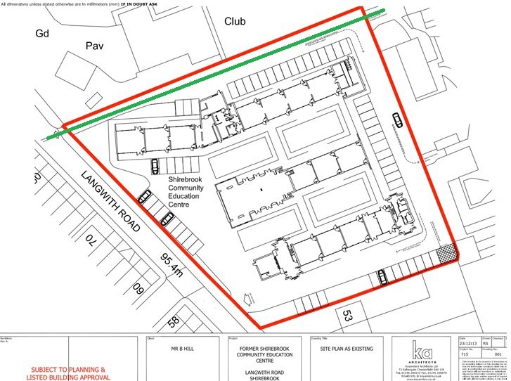 Map showing location of property