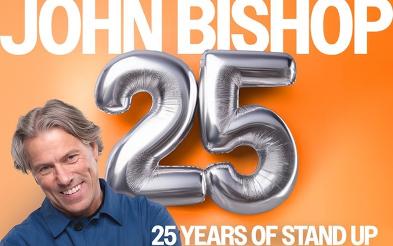 John Bishop 25 years of stand up event artwork