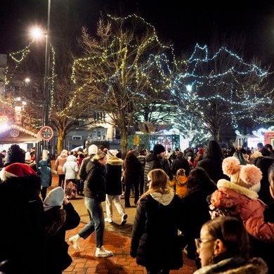 Crowds at the Festive Derby Launch Night