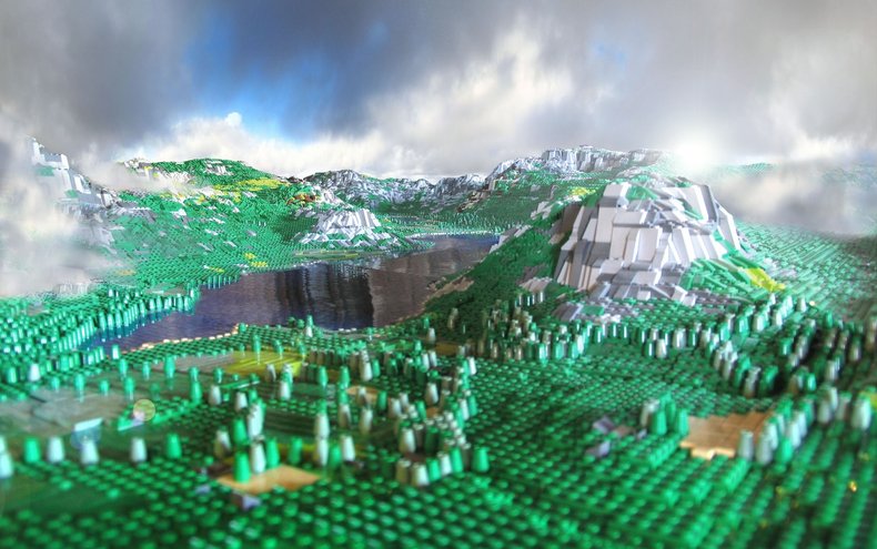Recreation of England’s Lake District out of LEGO® bricks by Jon Tordoff