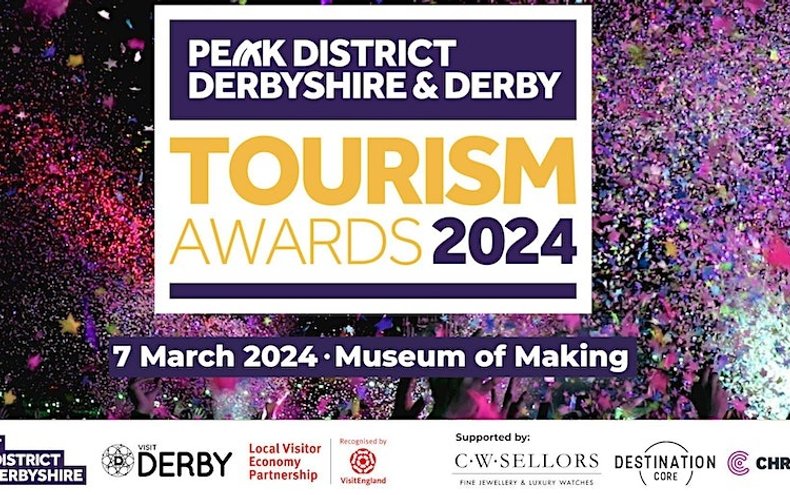 Peak District Derbyshire and Derby Tourism Awards 2024 event artwork