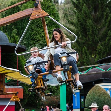 Mother and child enjoying ride at Gulliver's Kingdom