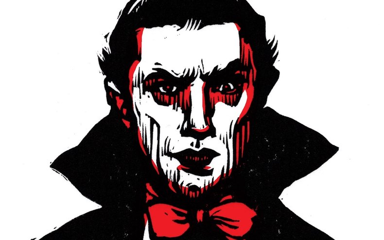 Image Credit: Mat Pringle Dracula Returns to Derby linocut