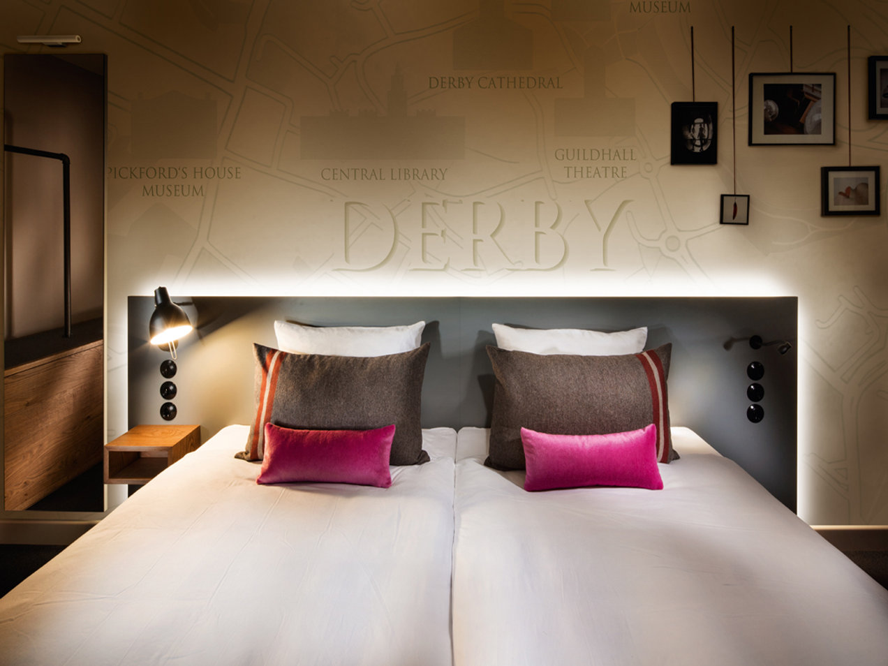 View of Derby room bed at penta Derby