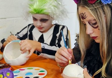 Menu image for Halloween Kids Paint, Clay & Craft Activities