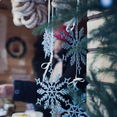 Close up of Christmas Market stall