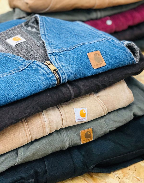 Close up of a neatly folded pile of clothes