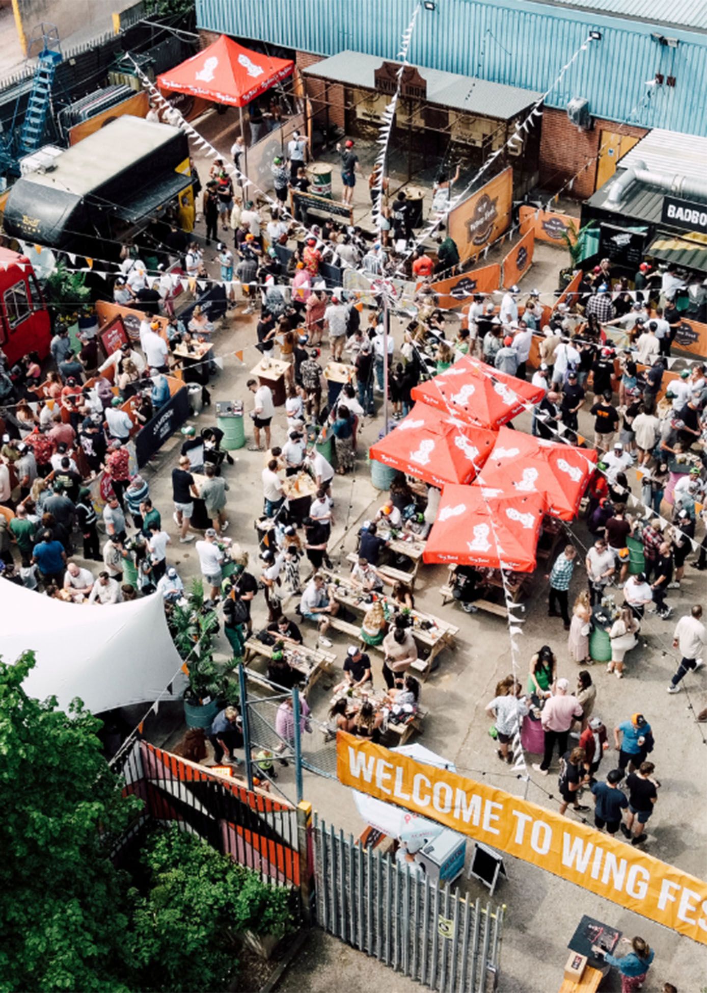 Crowd enjoying Wing Fest