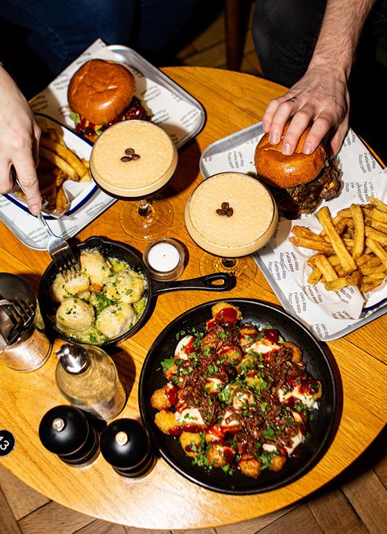 A table full of food