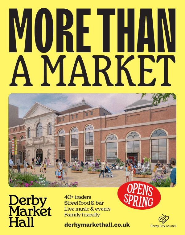 Poster advertising Derby Market Hall