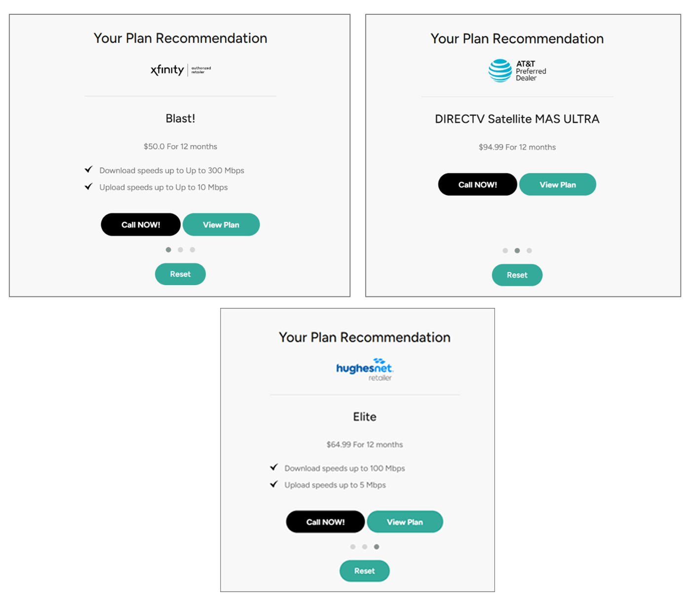 internet plans offered