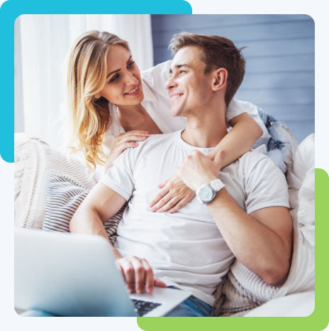 couple using internet