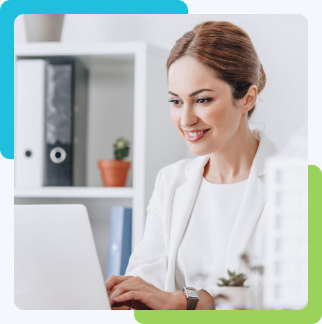 girl using laptop