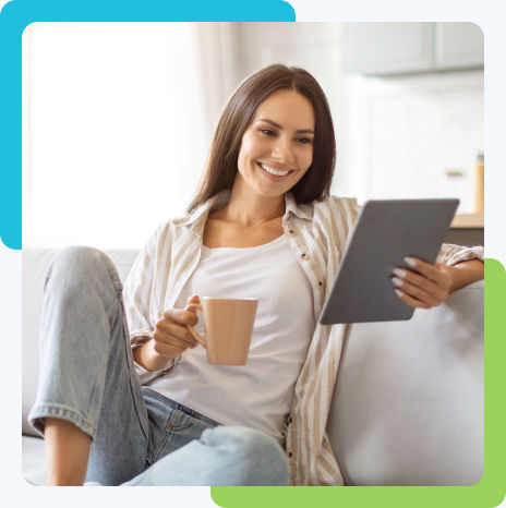 girl using laptop