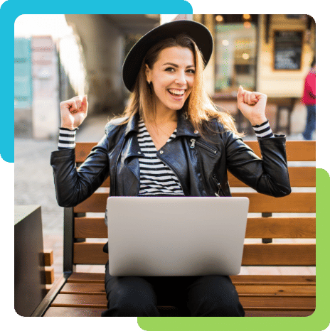 girl using internet