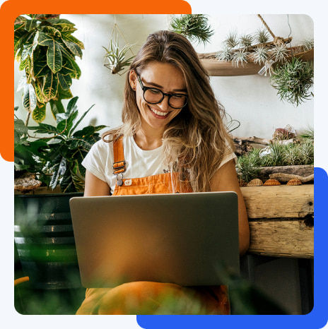 girl using laptop