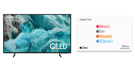 samsung tv + apple one image