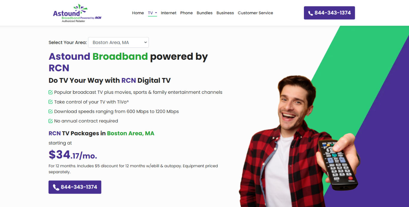 RCN TV Packages from Astound Broadband 2023