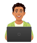 Boy using Laptop