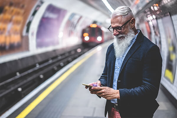 Train station with free public Wi-Fi