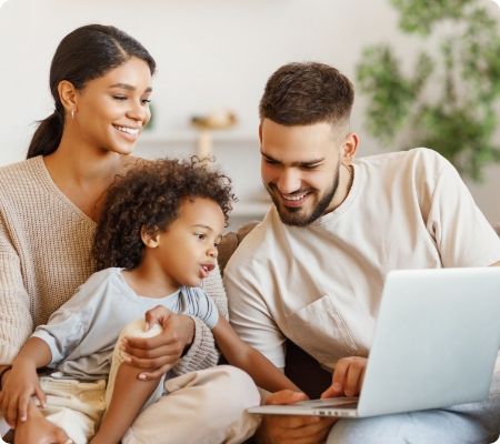 happy family checking out exciting deals of Xfinity bundles