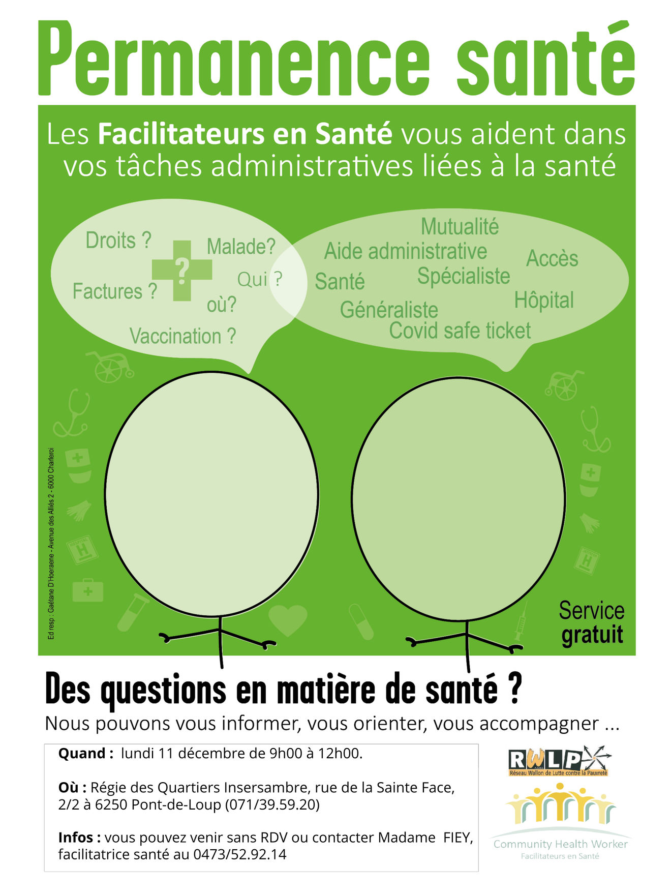 affiche permanence santé