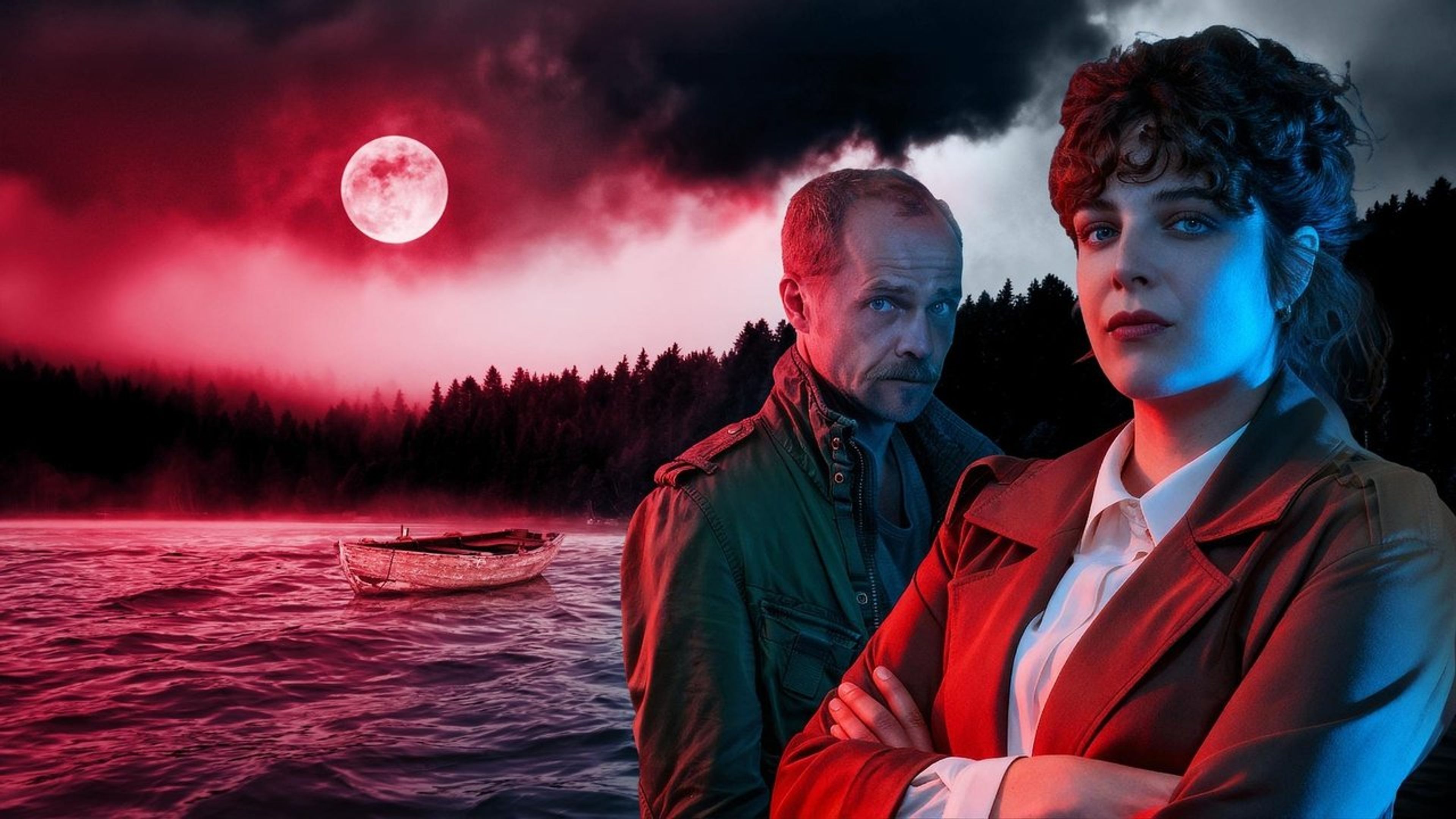 Backdrop of Murder by the Lake