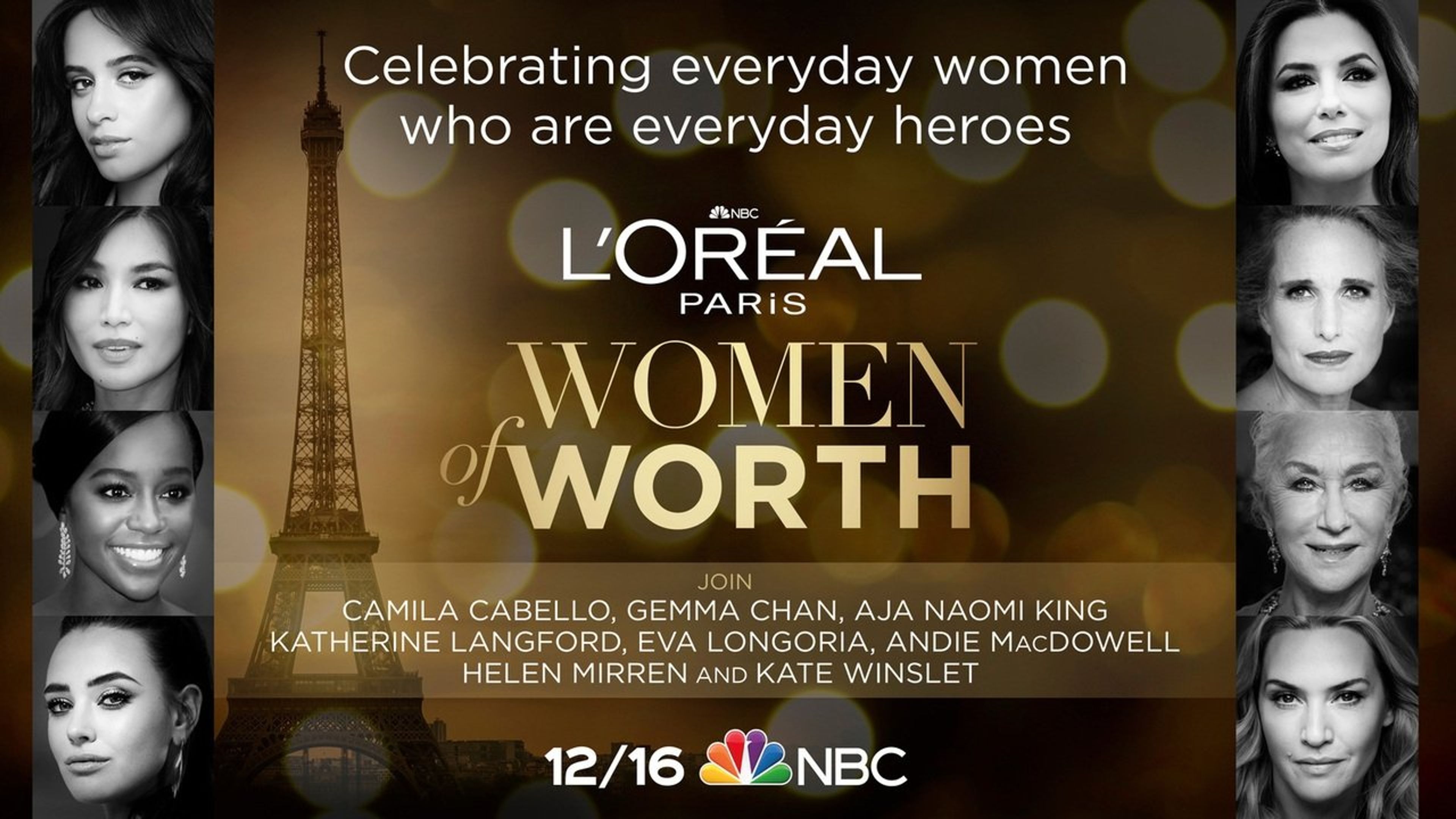 Backdrop of L'Oreal Paris Women of Worth