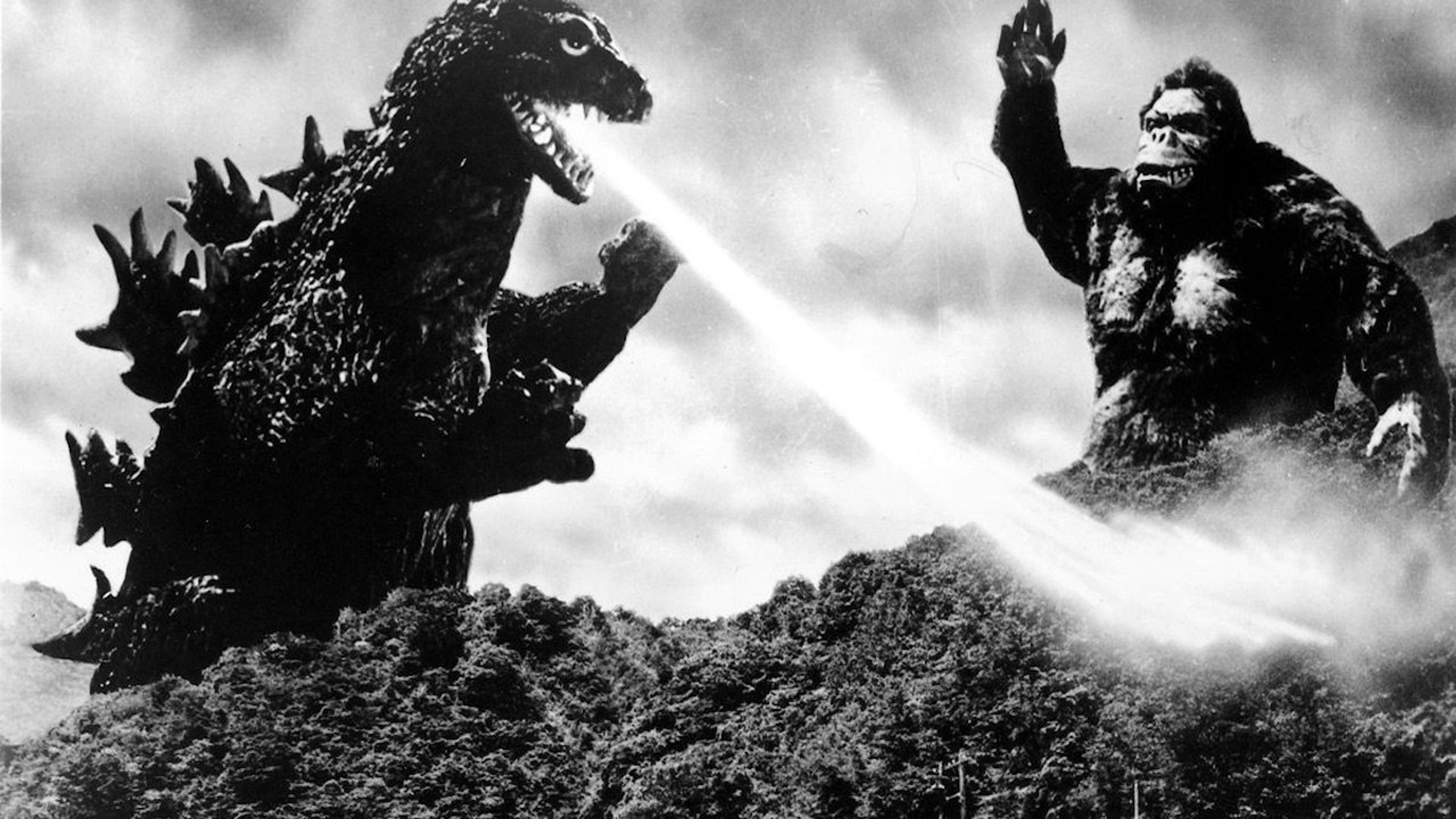 Backdrop of King Kong vs. Godzilla