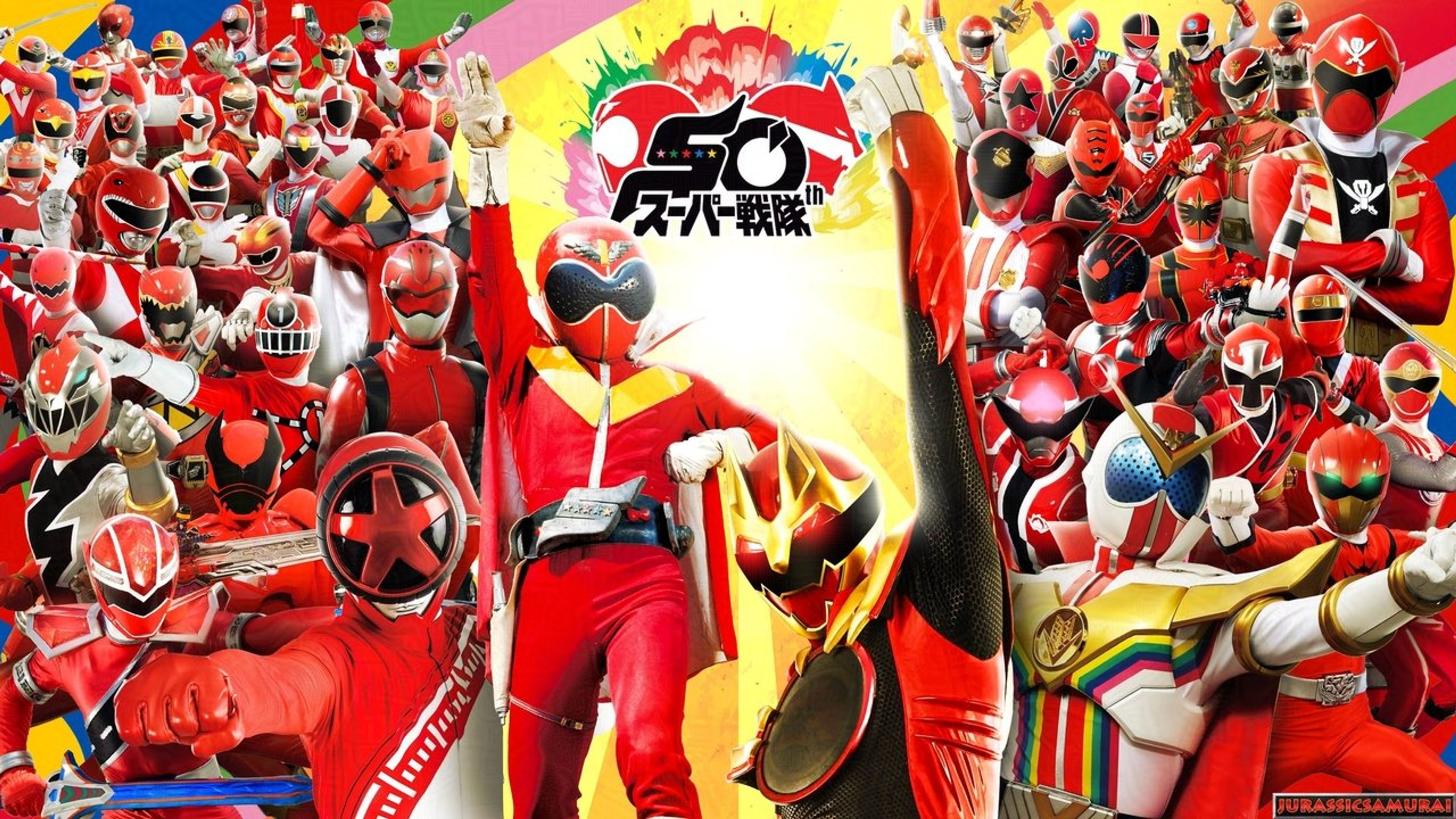 Backdrop of Super Sentai Series