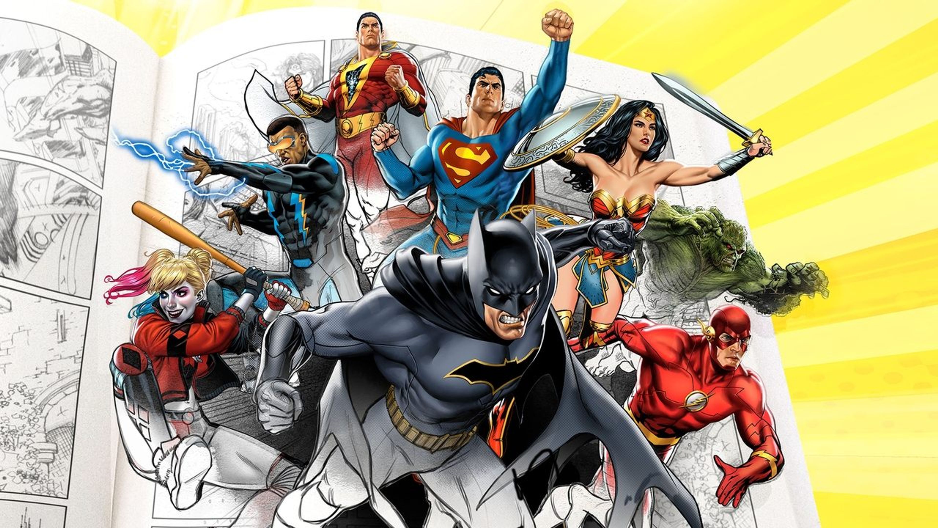 Backdrop of Superpowered: The DC Story