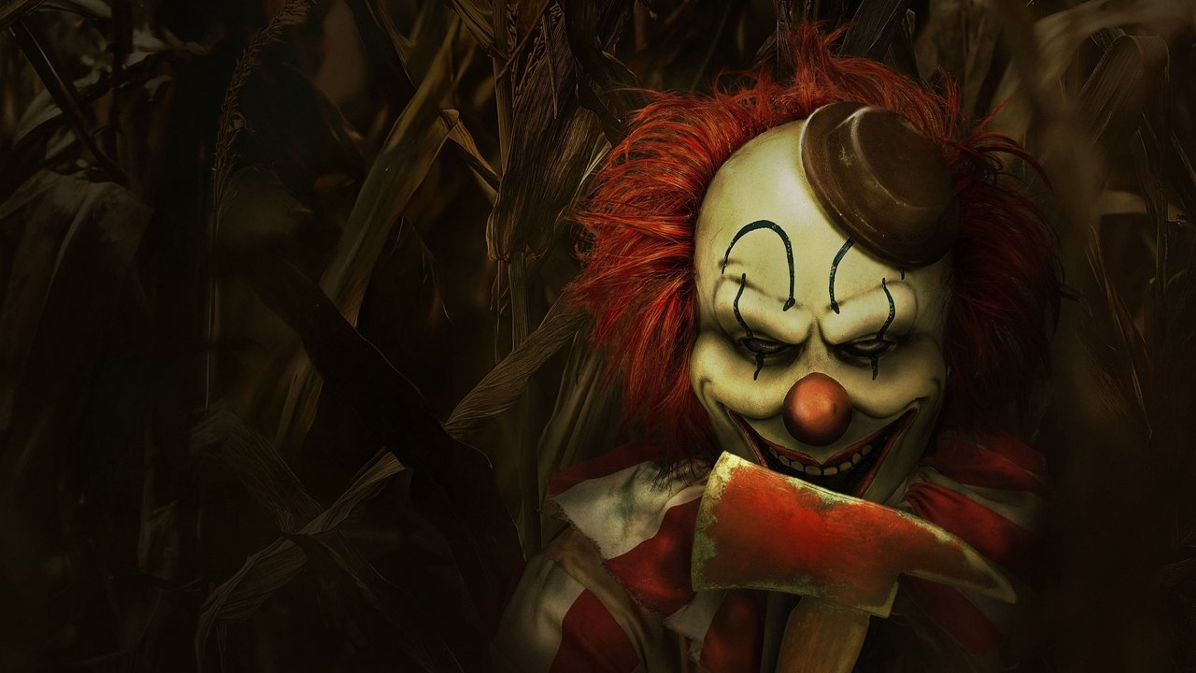 Backdrop of Clown in a Cornfield