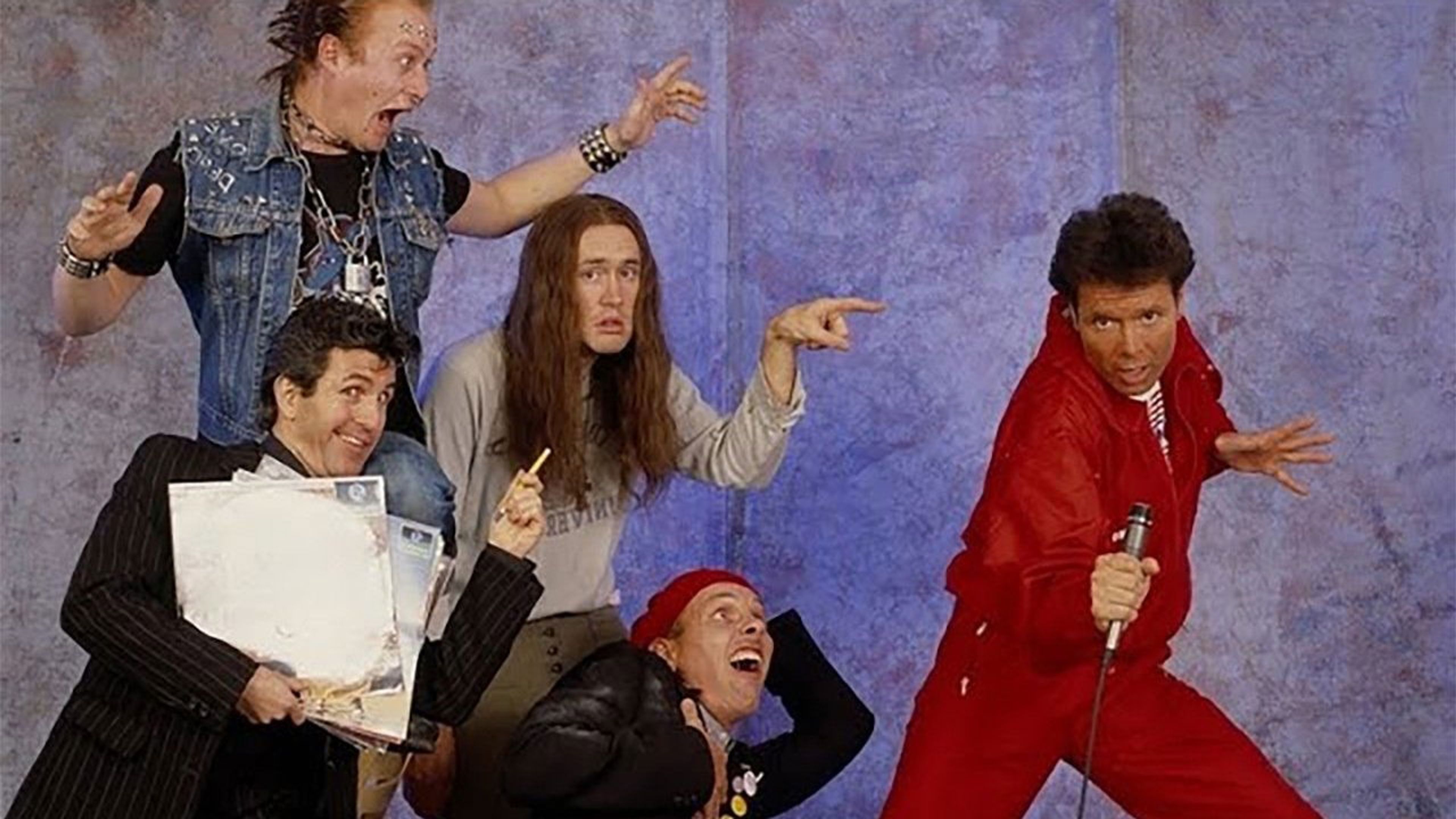 Backdrop of The Comic Relief Utterly Utterly Rude Video Live