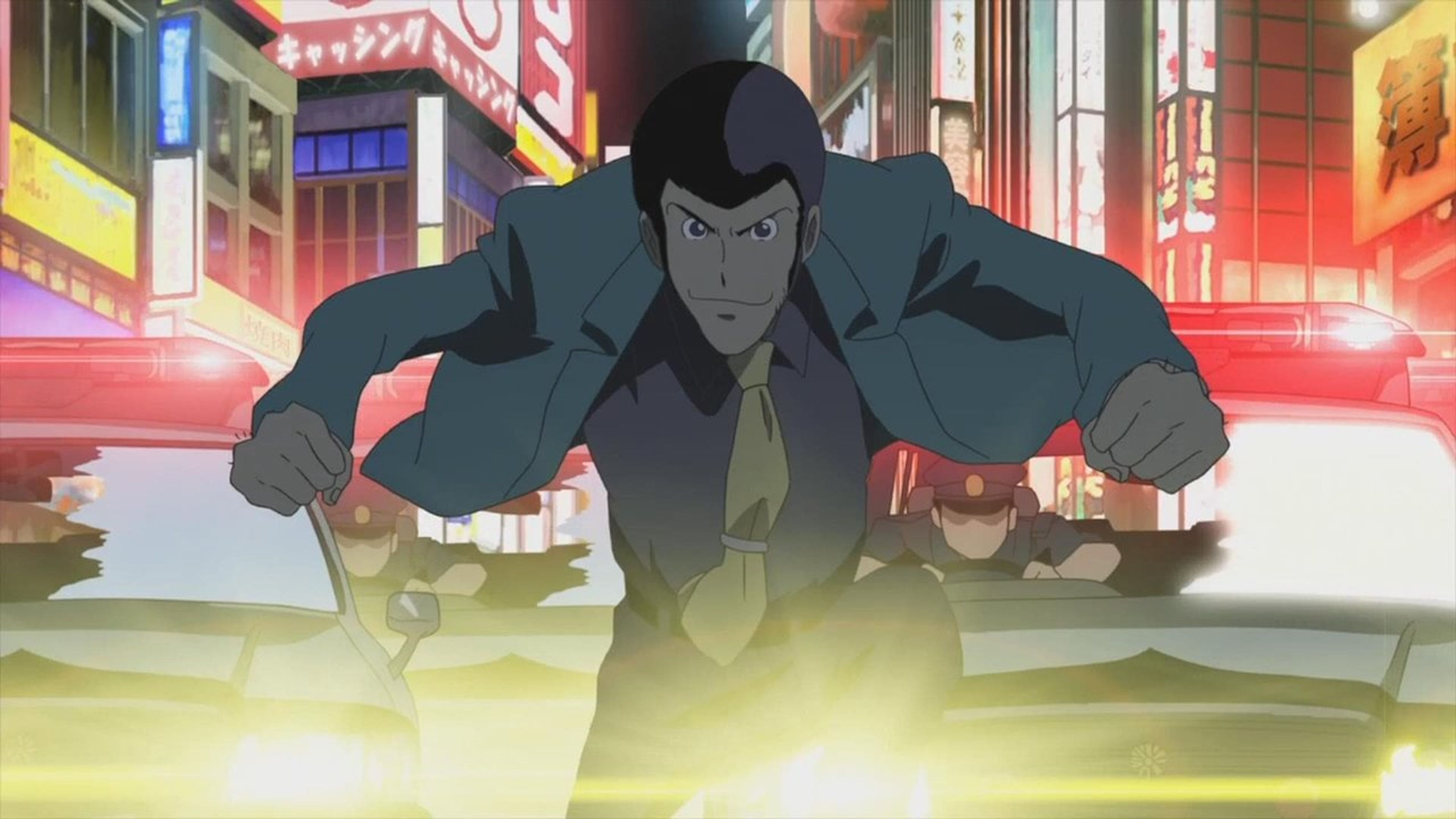 Backdrop of Lupin the Third: Green vs Red
